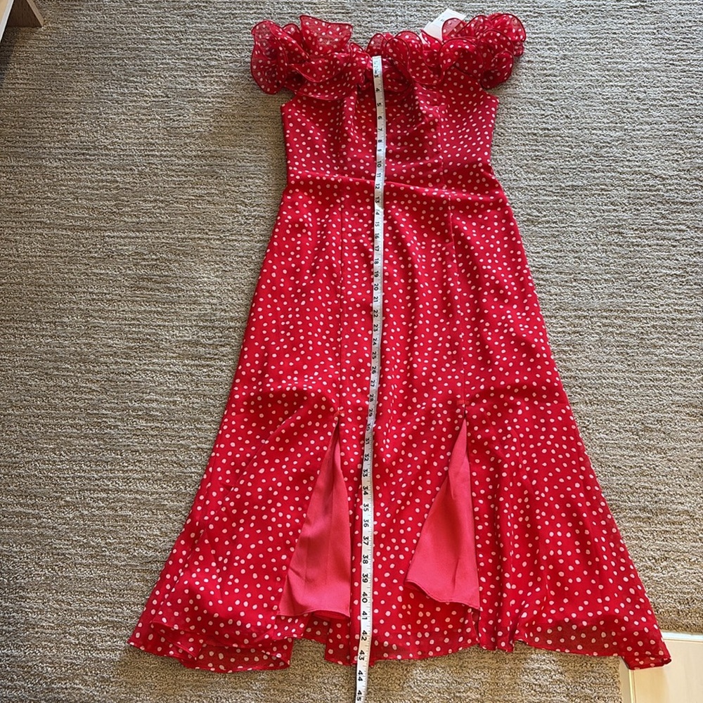 Keepsake Red Dot Ruffle Dress - Picture 10 of 10